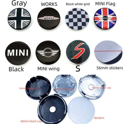 4Pcs 56mm Car Wheel Center Hub Cap Badge Covers for MINI Works S One Countryman F54 F55 F56 F57 F60 Wheel Emblem Accessories