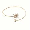 Minimalist Gold Sun & Moon Rhinestone Decor Adjustable Curtain Clip