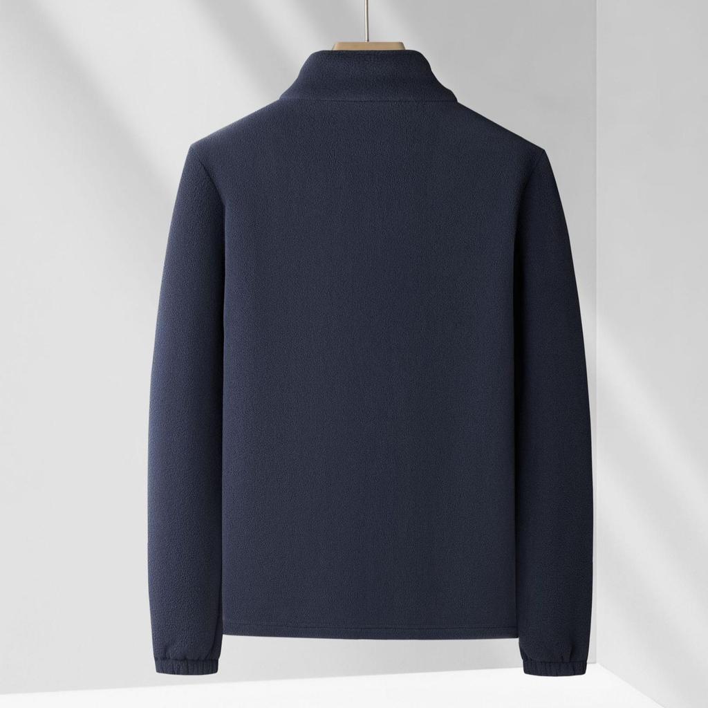 Fleece Clothes Autumn and Winter Fleece Cardigan Sports Jacket Casual Fattened Large Size Thickened Men's Cotton Fleece Jacket