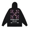 1232 Off-White 2026 Herbst/Winter Neu OW Stern Pfeil Muster Herren und Damen Reißverschluss Hoodie