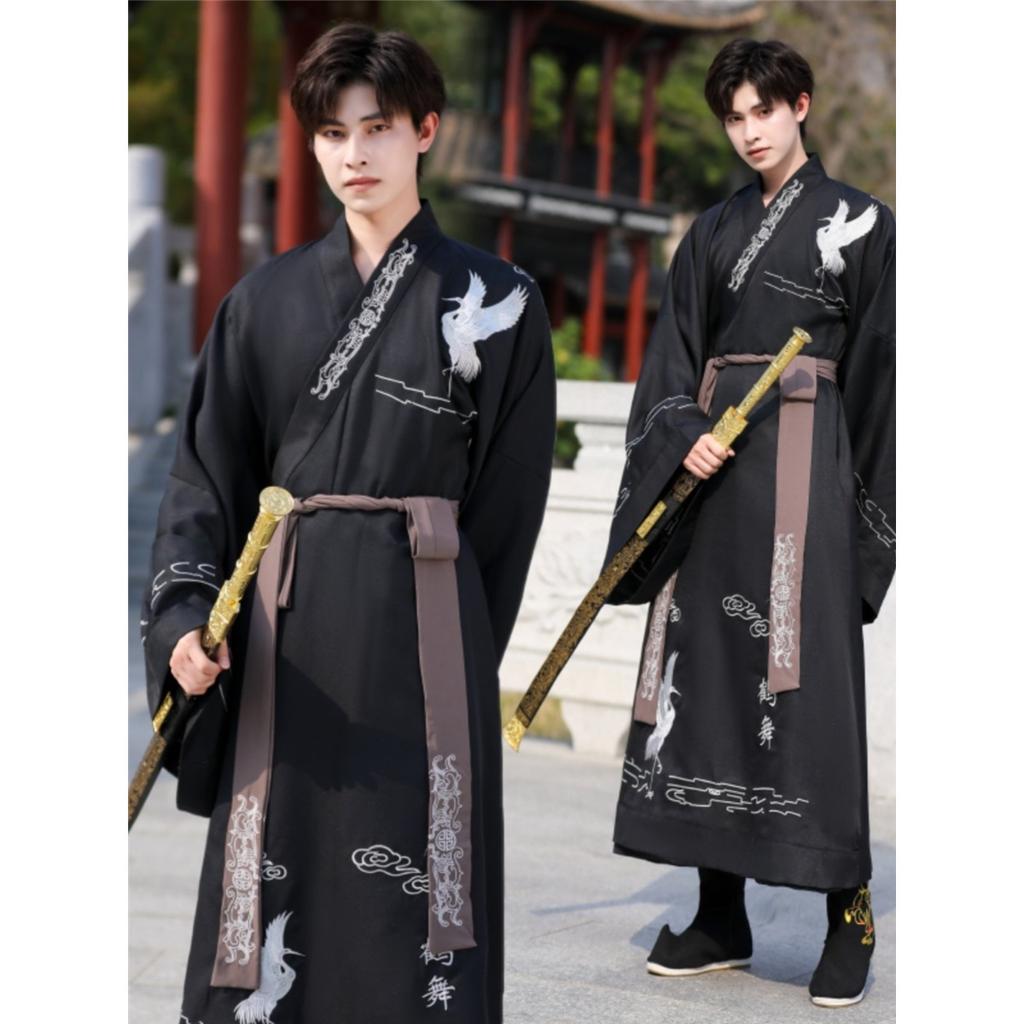 Southern And Northern Dynasties And Warring States Period Chinese Wei And Jin Dynasty Style Hanfu For Men Chivalric Style Suit