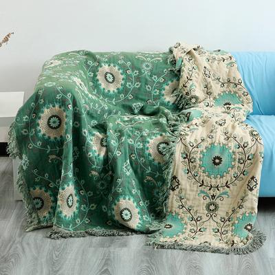 Cotton Yarn Sofa Cover Towel Multifunctional Cover Four Seasons Universal Bed Cover Blanket Nordic Simple Sofa Cushion Non-slip