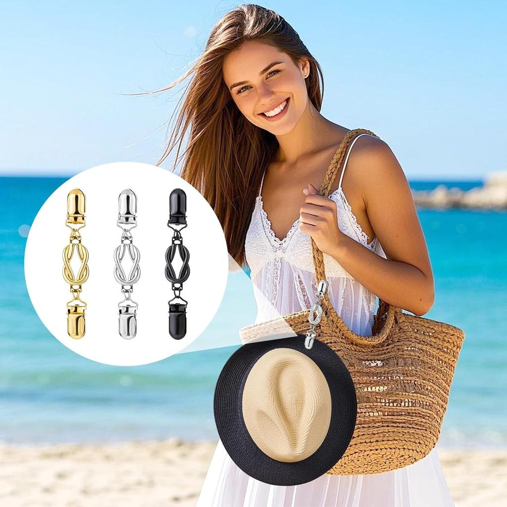 3 Pcs Cinch Clips for Women Clothing Vintage Dress-Clip Dress Back Gold Sliver and Black Waist Cincher Clip Cinch-Sweater Shawl Dress Clips Cinch