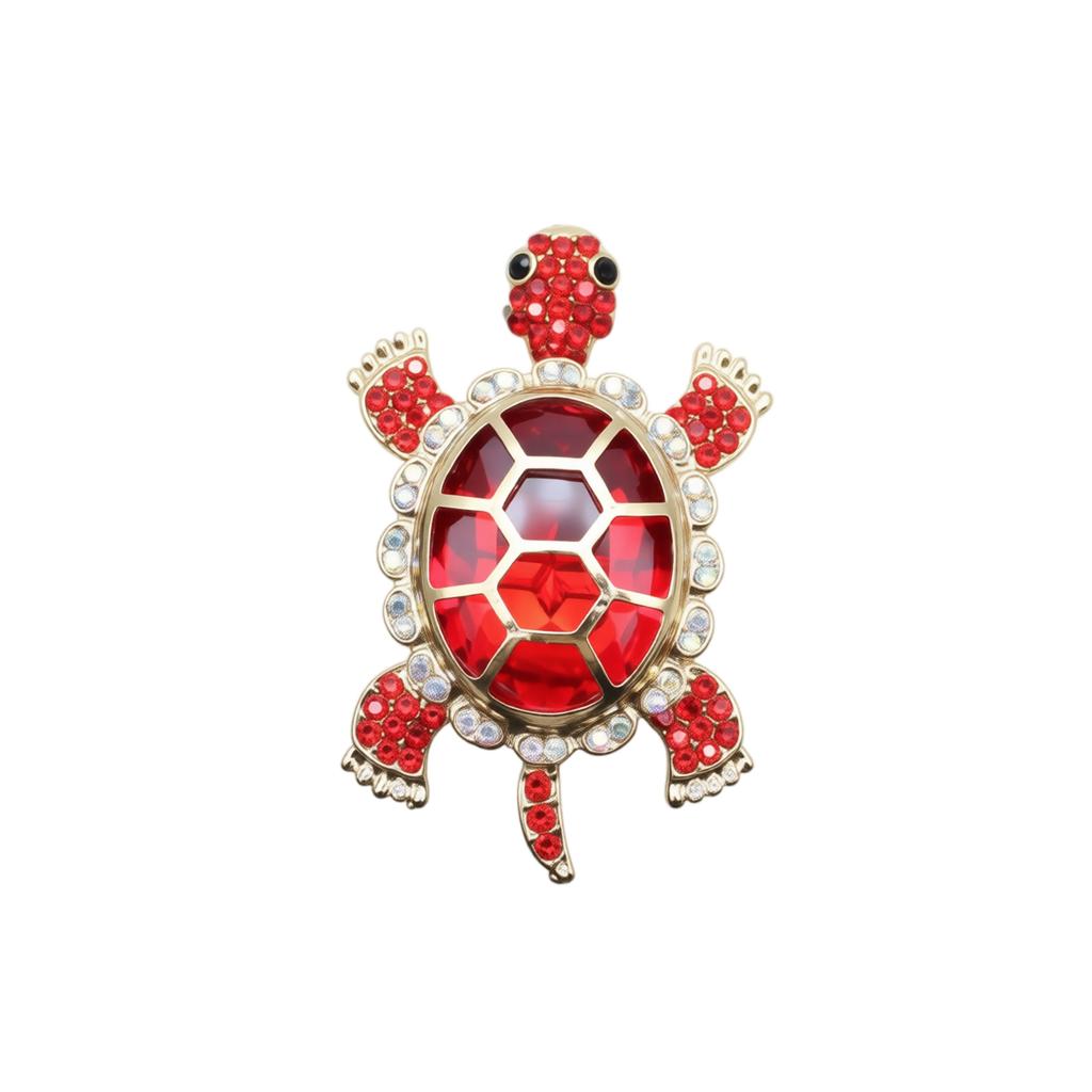 Sparkling Turtle Brooch Pin with Rhinestones, European Brooch for Women - Elegant Coat and Scarf Pin