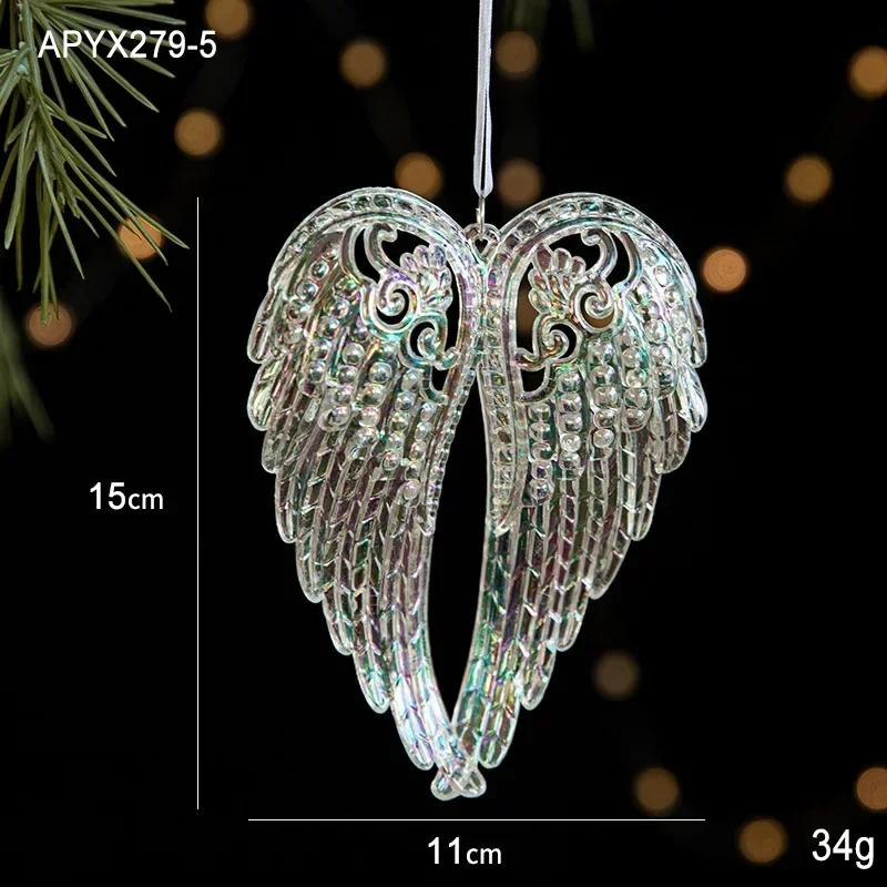 3 Packs Christmas Snowflake Elk Small Pendant Christmas Tree Decorations Acrylic Pendants Colorful Transparent Crystal Pendant