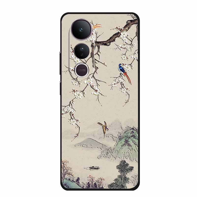 3D Emboss Case For Vivo V50 Lite 4G Phone Case V 50 lite Coque Flowers Silicone Soft Back Cover Funda For Vivo V50 Lite 5G Case