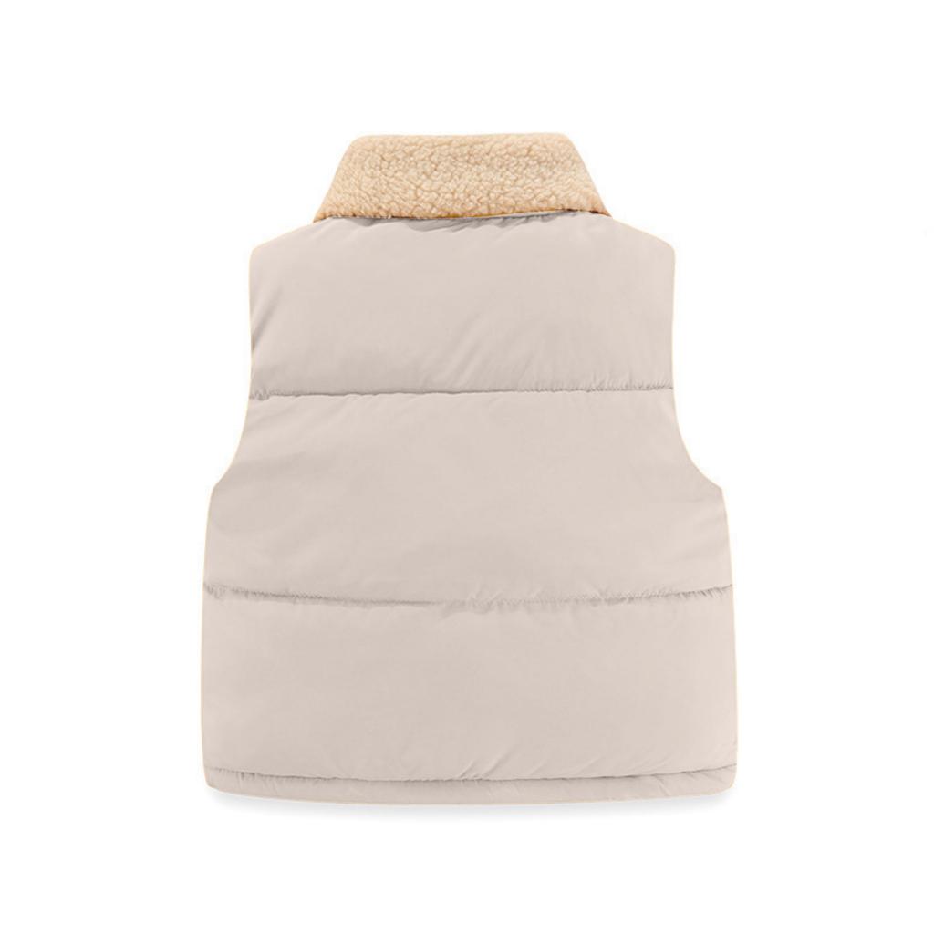 Kids' Stand Collar Vest - Solid Color Sleeveless