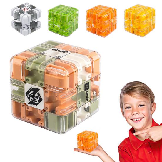 1/2Pcs 3D Puzzle Maze Cube Brain Teaser 3x3 Rolling Ball Maze