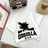 Godzillas Tshirt Round Neck Short Sleeve Sportwear Fashion Summer Boys Girls Clothes Birthday Tops Hip Hop Outdoor Wear Gifts