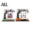 Laser-Cut Wood Crafts Funny Halloween Desktop Swing Decor, Spooky Home Decor for Living Room Small Festive Tabletop Tabletop, Gothic Fall Themed