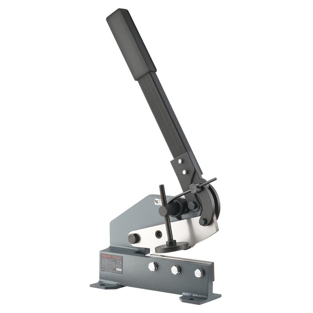 Sheet Metal Shear, 155 Mm Manual Hand Plate Shear, Heavy Duty Mounting Type Sheet Cutter with Solid Steel Frame, High Precision, Extended Handle for
