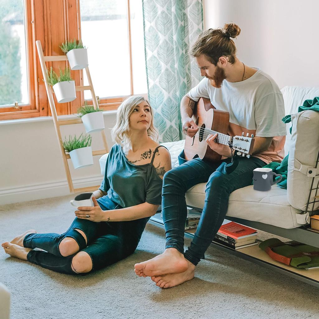 MIAMIO Coffee Boxed Kissing Coffee Cup - Mug/Gift (Gray)