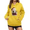 Women's Winter Christmas Printed Pullover Hooded Sweatshirt Fleece Long Sleeve Sweatshirt