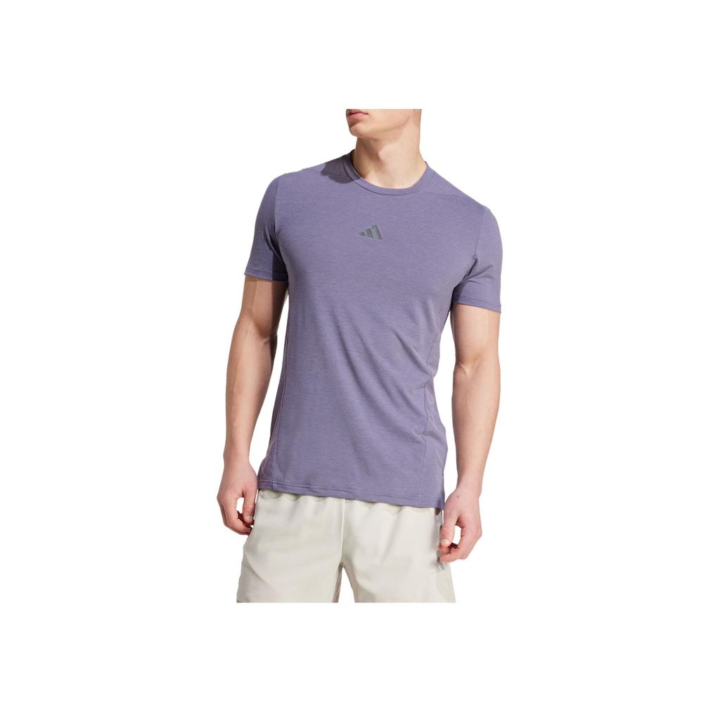 Adidas D4TAEROREADY Tee Fashion Comfortable Simple Solid Color Short Sleeve T-Shirt Men Tops Soft-Violet JX3289