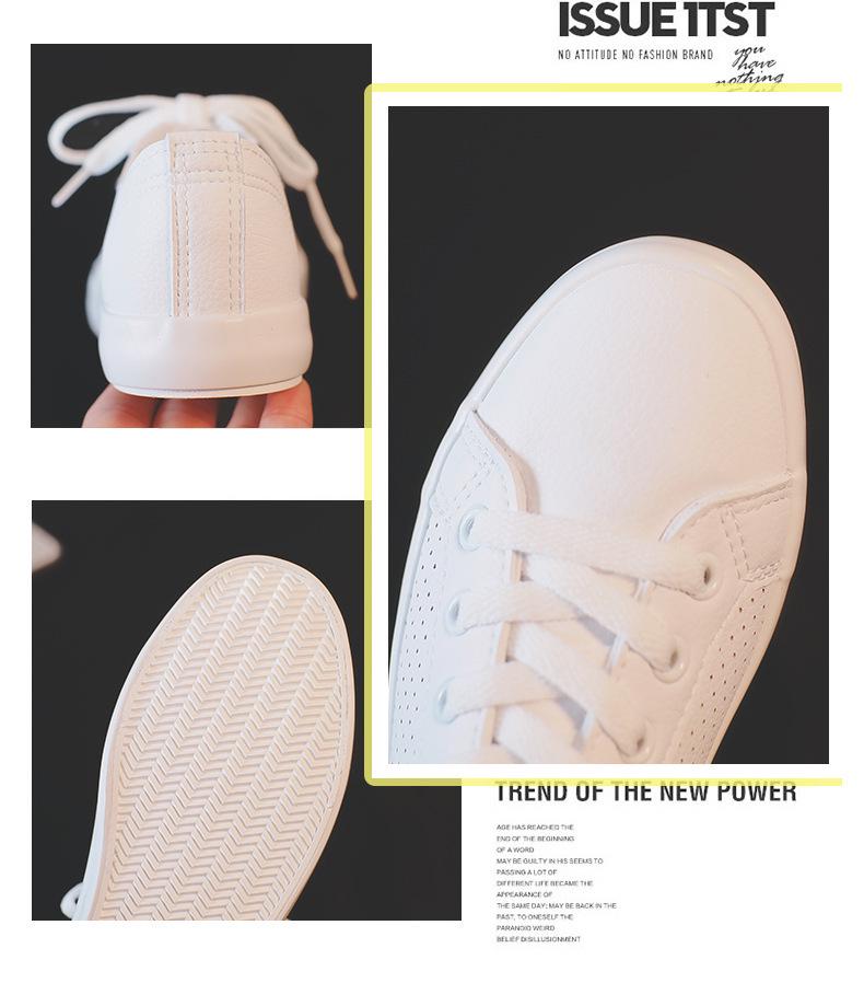 Yuanbu Sommer Ultra-Faser Atmungsaktiv Weißes Leder Schnürschuhe Freizeit 5936 für Herren & Damen