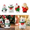 Christmas Tabletop Ornament Resin Figurine Cute Classic Characters Handcrafted Xmas Decor Shelf Sculpture for Holiday Gift
