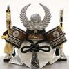 May Festival Doll, Helmet Case Display, Samurai, Mononofu, Tokugawa Black & Silver, Width 28cm x Depth 23cm x Height 32cm, WG0714