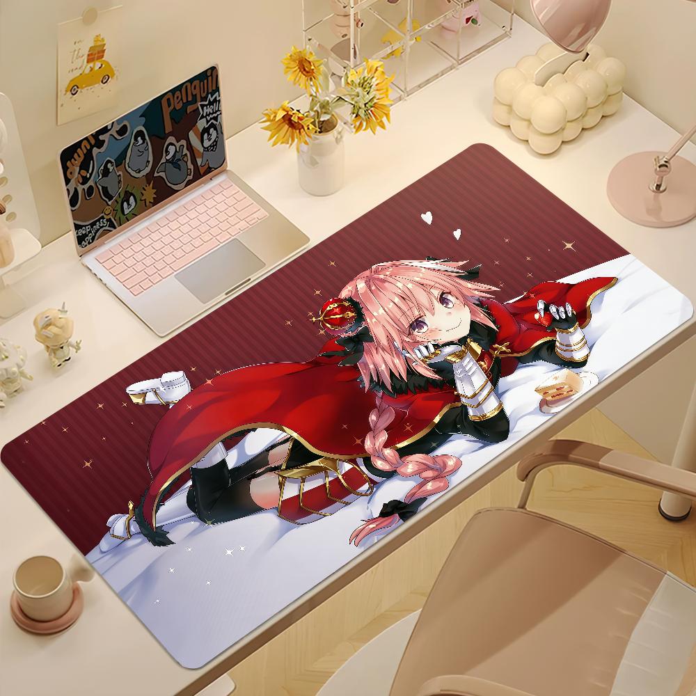 Anime Sport Gaming Fate Astolfo Mauspads Groß Rutschfest Verriegelte Kante Desktop Computer Schreibtischmatte Tastatur Mauspads Büro Spiel Student
