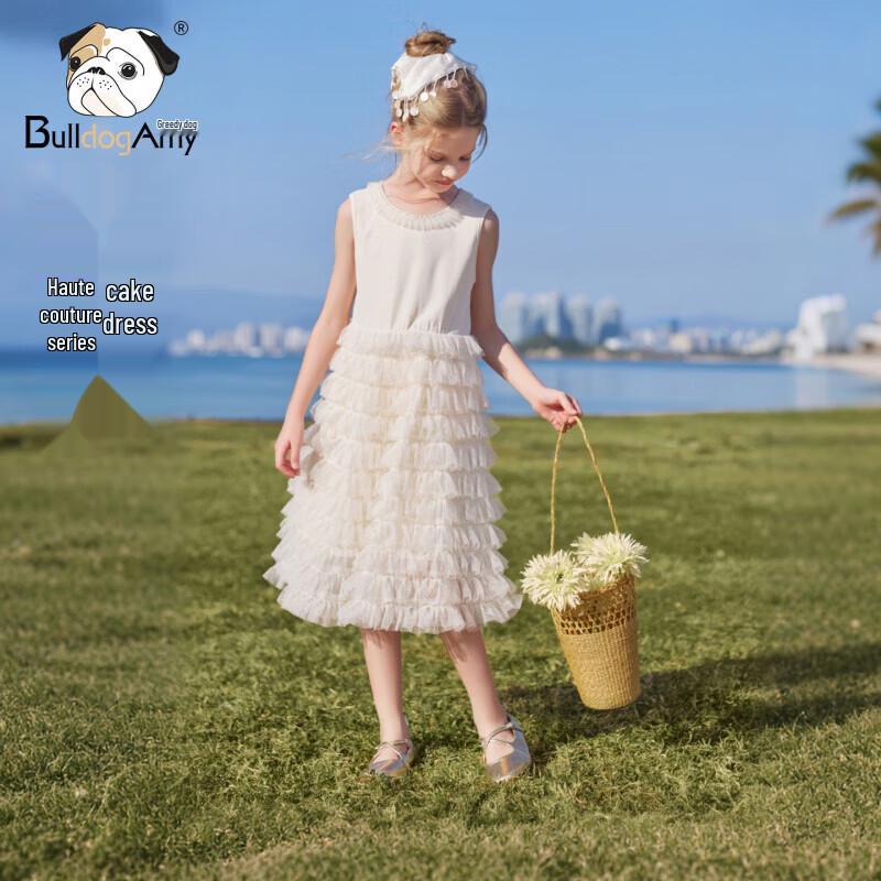 Girls  Princess Tiered Mesh Sleeveless Dress 150 cm