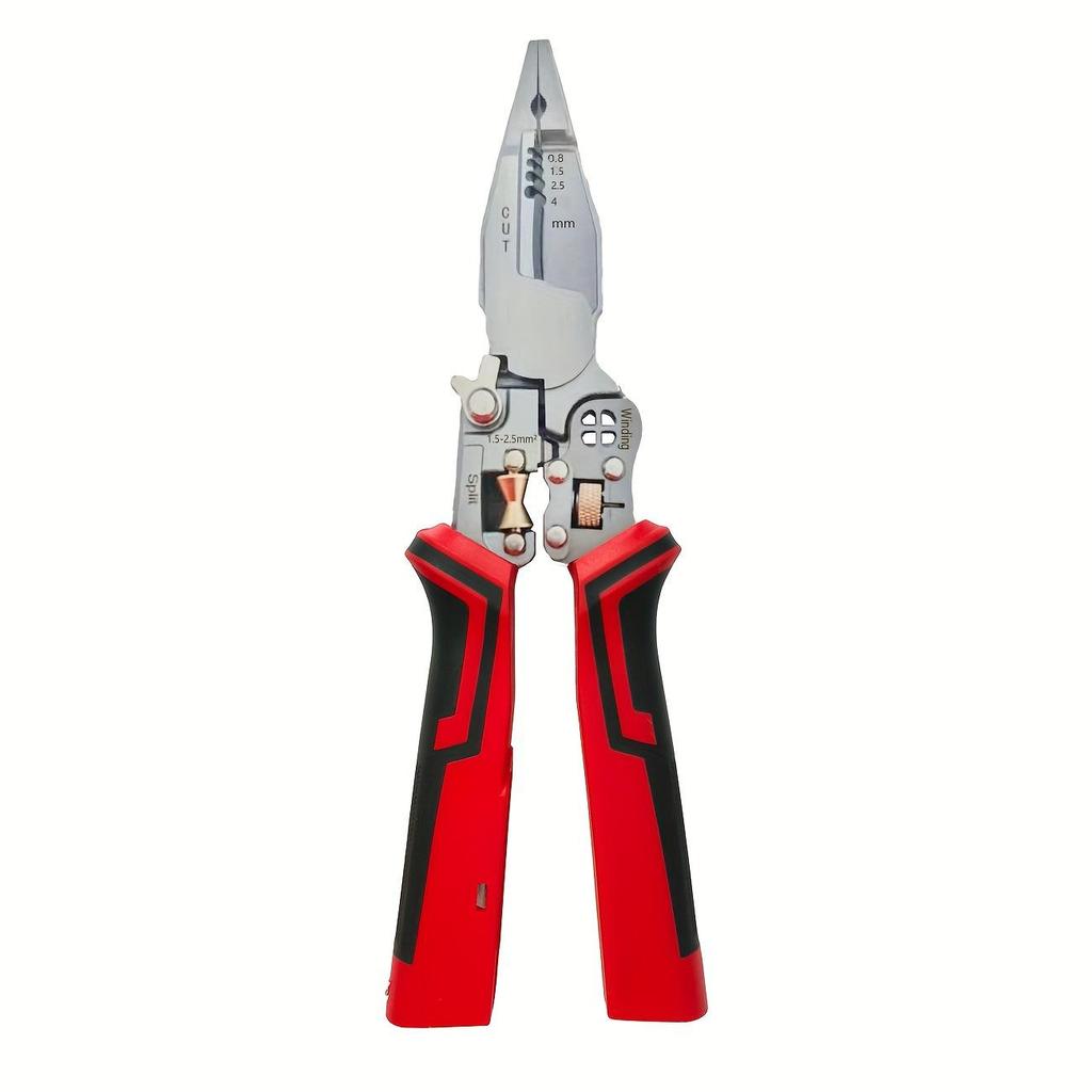 8-in-1 Multifunctional Wire Stripper & Cutter with Crimper and Voltage Tester for Electricians