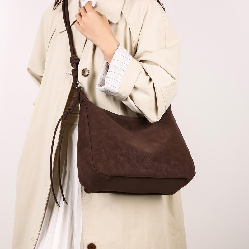 Fall Winter Women's Tote Bag, Faux Suede Crossbody Shoulder Handbag, Spacious & Stylish Purse for Daily Work Bolsa