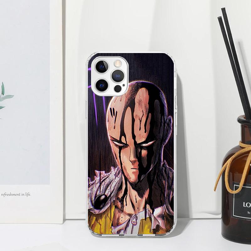 One P-Punch-Man Saitama King Phone Case For Iphone 17 Air 16 15 Plus 16E 14 Pro Max 13 Mini 12 11 7 8 SE Fundas Soft Back Cover