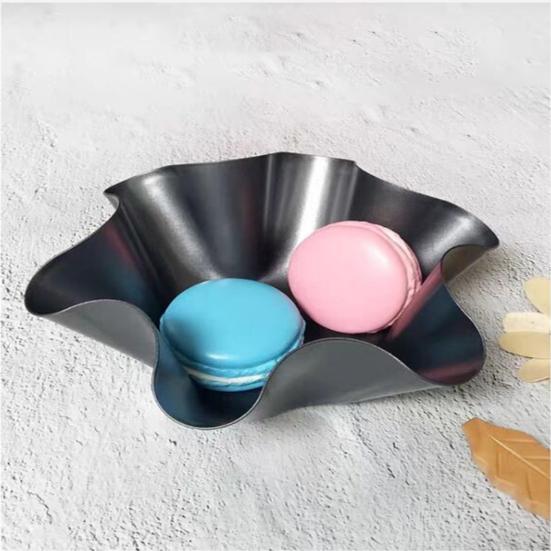 Stampo per taco antiaderente in acciaio al carbonio per uso alimentare, design monoblocco, stampo per crostata all'uovo per cucinare
