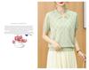 2025 Summer Ice Silk Cool Knit Short Sleeve Top for Middle-Aged & Elderly Women