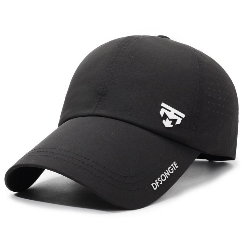 

Summer New Extended Brim Letter Baeball Soft Top Breathable Sun Protection Sunhade Hat Caual Workout Sport Cap Adjustable