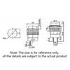 1Pcs R16-503 Round Button Switch Momentary 3A 250V 16Mm Self Locking Round Push Button Switch