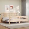 VidaXL Bed Frame with Headboard 200x200 Cm Solid Wood 3193941