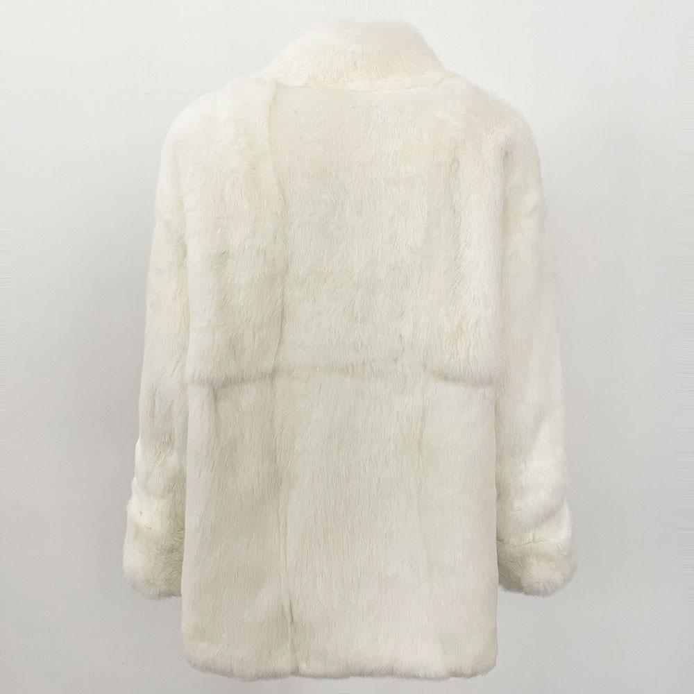 OFTBUY Autumn Winter Women Coat Real Natural Rabbit Fur Loose Collar Jacket Thick Warm Casual New Overwear Elegant Streetwear