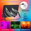 European Stock RGB Led Floodlight with EU Plug 50W 100W Multicolor Remote Control Memory Function 16Modes Led Lamp RGB Projector