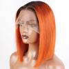 Ginger Short Bob Lace Front Wigs   Hair Wigs Bob Lace Wigs For Women Blonde Orange Straight Brazilian Hair Closure Wig