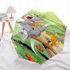 1pc Tom and Jerry Automatic Folding Umbrella - Compact 8-Rib Design, Durable Plastic & Iron1272L
