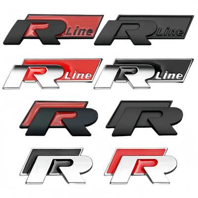 Nuovo 1pz Metallo Carrozzeria Laterale Bagagliaio Rline R Emblema Adesivo Per Volkswagen VW Golf 4 5 6 7 Bora MK7 Beetle Touran Tiguan GTI