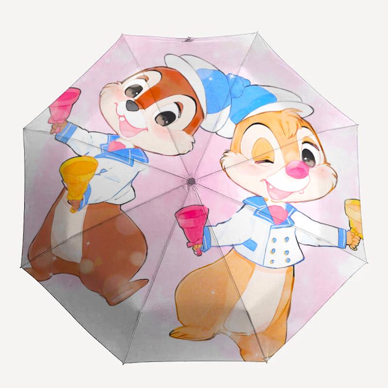1pc Chip 'n' Dale's Jingle Bell Adventure Pattern Umbrella, Fashionable, Personalized, High-Value Folding Umbrella, a Must-Have for Summer,