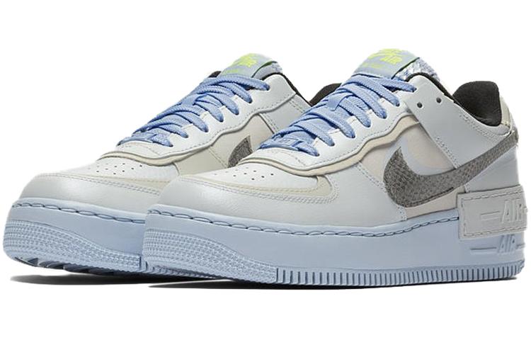 Nike Air Force 1 Low Shadow Pure Platinum Snakeskin Blue Women's CV3027-001