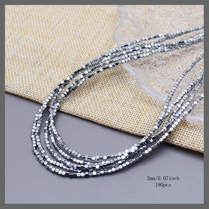 Plating Silver Color Retention Natural Hematite Stone Spacer Loose Beads For Jewelry Making Diy Bracelets Finding