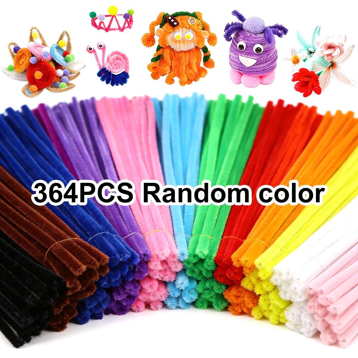 

364Pcs 30cm Multicolor Soft Felt Sticks Bulk - DIY Craft Supplies | for Festival/Party Decor, Indoor Decoration ZSY