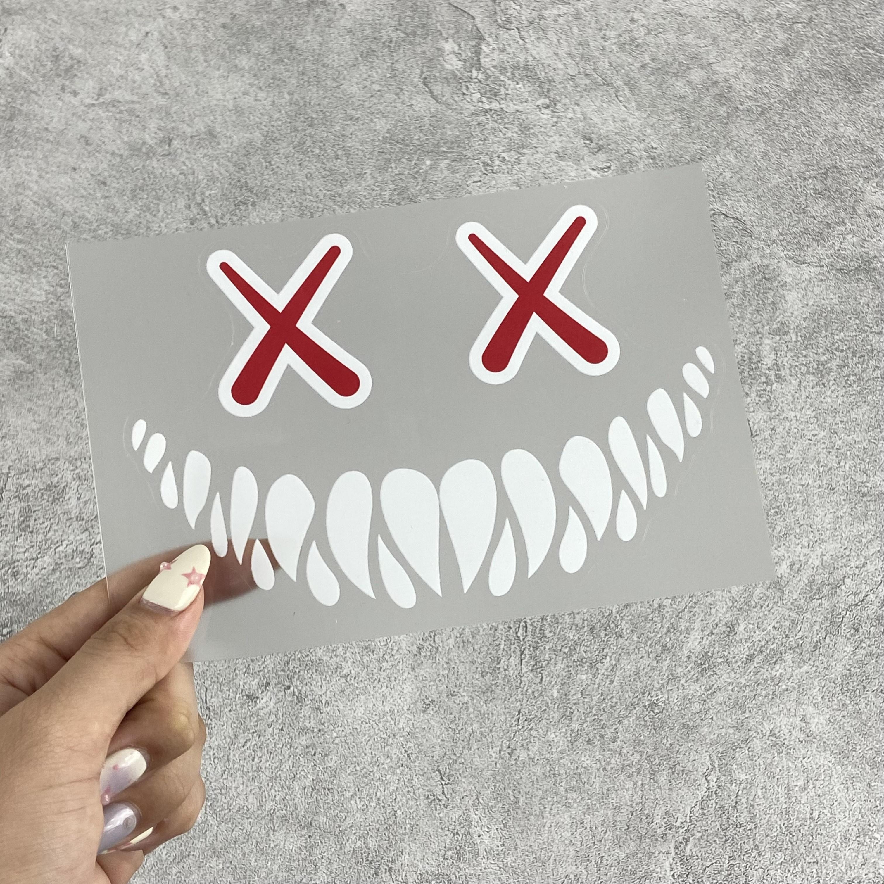 

1pc Devil Smiling Face Car Stickers Waterproof for Body Windshield Window Trunk Vinyl Decals Fashion Decoration Auto Accessories 15x10CM