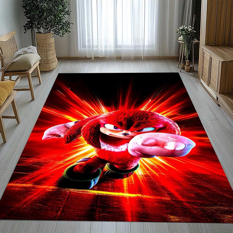 Retro S-Sonic Cartoon Games Living Room Non-Slip Area Rug Soft Carpet for Bedroom Kids Playroom Sofa,Home Decor Doormat Gift