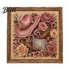 Faux Pearl Painting Kit for Adults Western Charm Art Kit DIY Cowboy Hat Creative Hobby Beginners Rustic Farmhouse Wall Decor Crafting Adults,