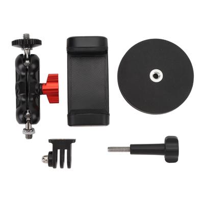 Magnetische Kamera-Montagebasis Ständer-Kit Aluminiumlegierung Silikonpad Mehrwinkel-Doppelkugelkopf