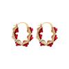 Red Rose Romantic Ear Studs - High-End Luxury Niche Design Earrings