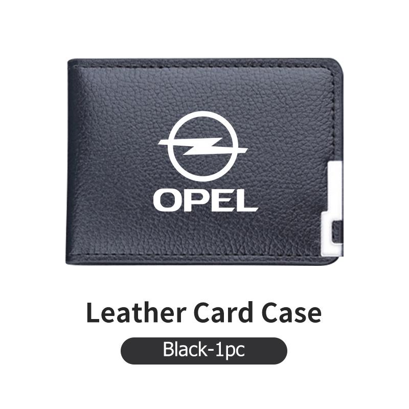 Fashion PU Litchee Pattern Car Men Coin Purse Wallet Card Holder For Opel Insignia Corsa Zafira Mokka Grandland Antara Ampera