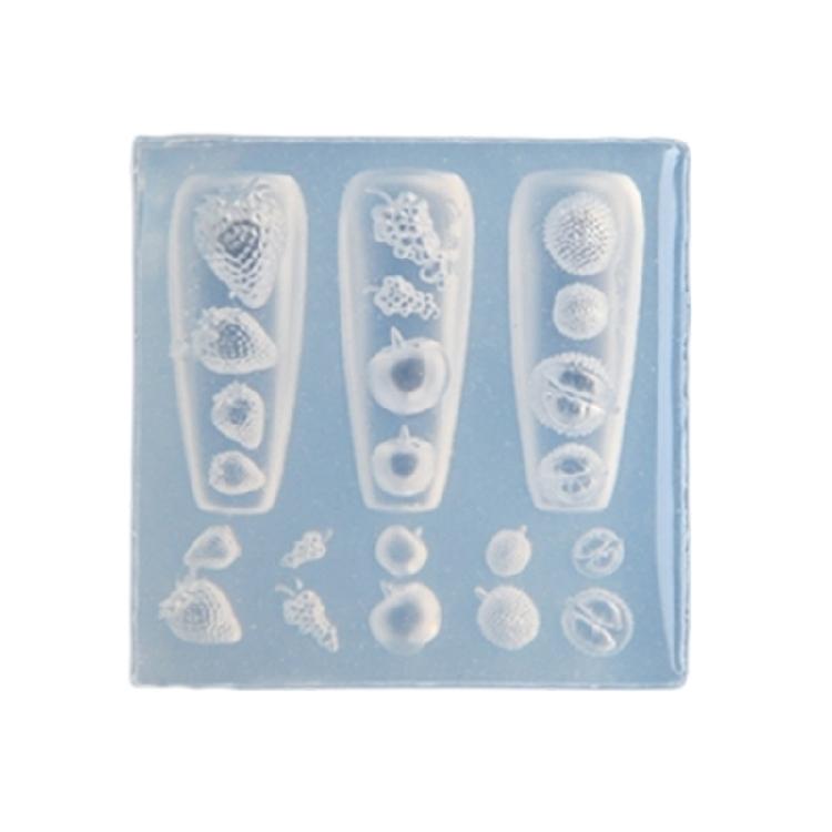 Silicone Nail Art Mold Accessory Molds Food Theme 3D Nail Decorative Mold Silicone Texture Great for Various Nail Types