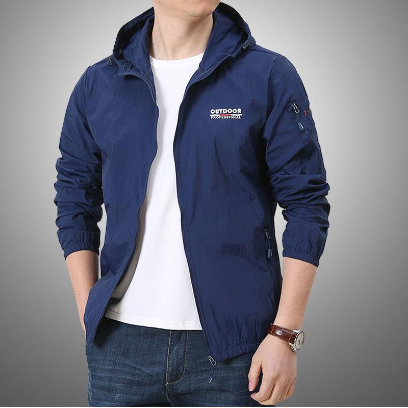 Giacca sottile da uomo estiva da esterno giacca protettiva solare ad asciugatura rapida uomo donna capispalla con cappuccio giacca a vento sportiva giacche ultra leggere