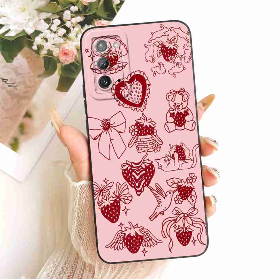 For Samsung Galaxy Note20 Case Soft Slim Cute Candy Painted Cover For Samsung Note 20 Note20 SM-N980F Full Silicone Bumper
