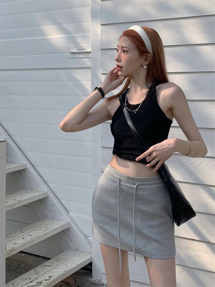 Midi sukně se stahovací šňůrkou s vysokým pasem - 2024 Léto Sexy Zeštíhlující Sukně Bodycon proti odhalení Kalhoty